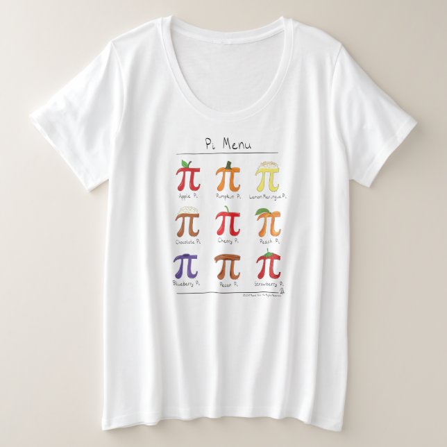 Camiseta Plus Size Mulheres bonitos do dia do Pi da matemática do (Frente do Design)