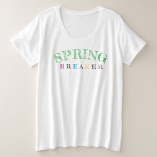 Camiseta Plus Size Mulheres Coloridas de Férias de PRIMAVERA