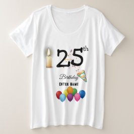Camiseta Plus Size Mulheres de Aniversário Personalizadas