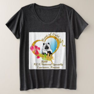 Camiseta Plus Size Mulheres mais o T básico do tamanho com logotipo