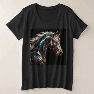 Camiseta Plus Size Mulheres Mais T-Shirts De Tamanho Com Expressão 13