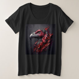 Camiseta Plus Size Mulheres Mais T-Shirts De Tamanho Com Expressão 17