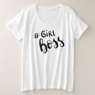 Camiseta Plus Size Mulheres Sassy do #Girl Boss