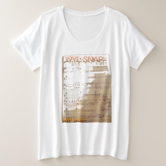 Camiseta Plus Size Música de Folha (Frente do Design)