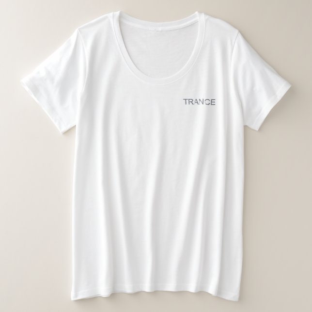 Camiseta Plus Size Música Eletrônica de Trance (Frente do Design)