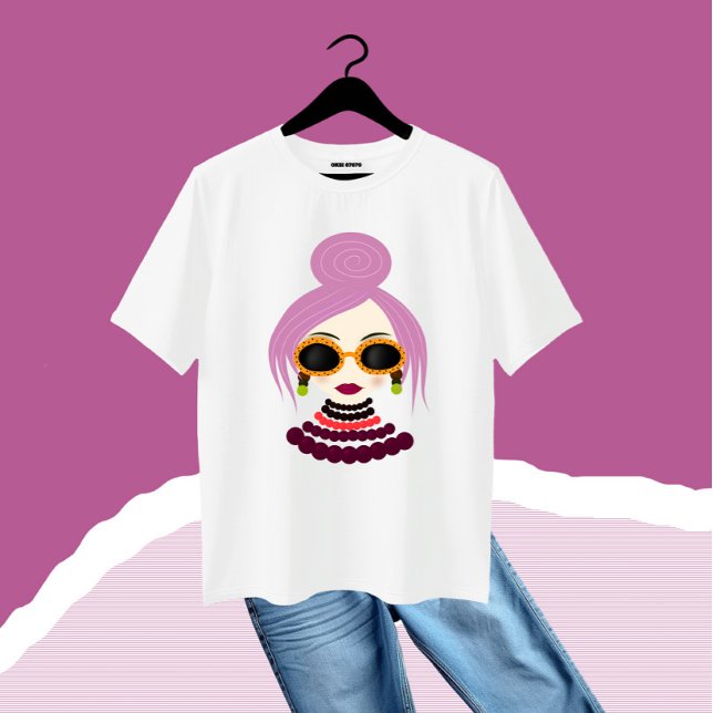 Camiseta Plus Size Na moda (Criador carregado)