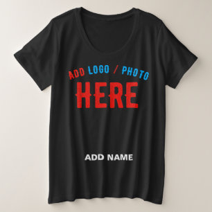 CAMISETA PLUS SIZE NA MODA MODERNO PERSONALIZÁVEL NEGRO VERIFICADO CO