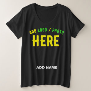 CAMISETA PLUS SIZE NA MODA MODERNO PERSONALIZÁVEL NEGRO VERIFICADO CO