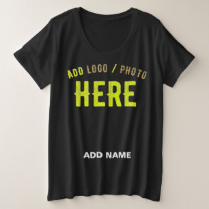 CAMISETA PLUS SIZE NA MODA MODERNO PERSONALIZÁVEL NEGRO VERIFICADO CO