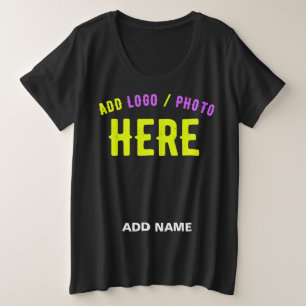 CAMISETA PLUS SIZE NA MODA MODERNO PERSONALIZÁVEL NEGRO VERIFICADO CO