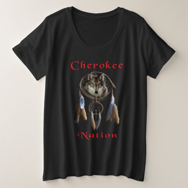 Camiseta Plus Size Nação Cherokee (Frente do Design)