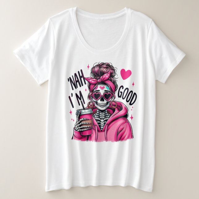 Camiseta Plus Size Nah (Frente do Design)