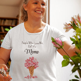 Camiseta Plus Size Namorados de Hydrangeas Cor-de-Rosa de Tamanho Mai