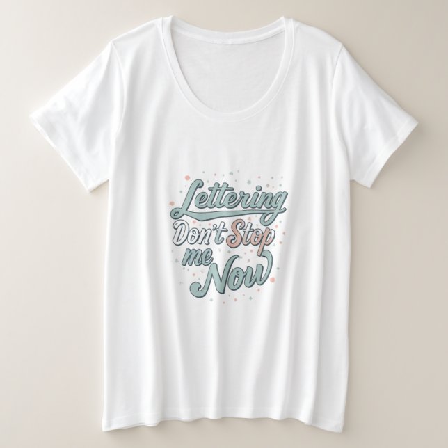 Camiseta Plus Size Não me pare agora: Retro Vibes Edition (Frente do Design)