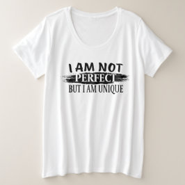 Camiseta Plus Size Não sou perfeito, mas sou único