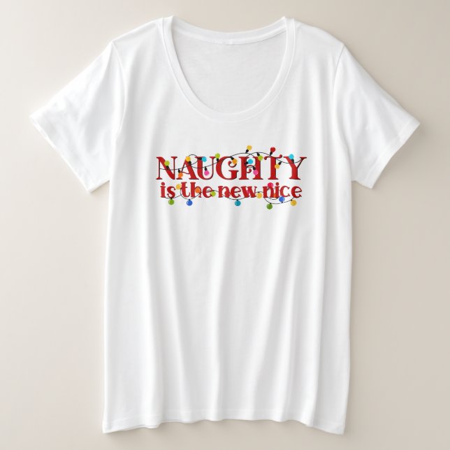 Camiseta Plus Size Natal Malandro é o Novo Bom (Frente do Design)
