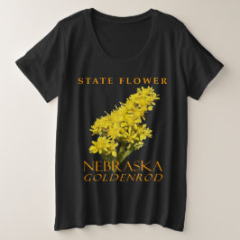Camiseta Plus Size Nebraska Territory Flower Soldiago gigantean
