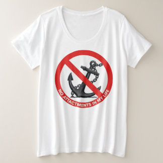 Camiseta Plus Size Nenhum apego na minha vida