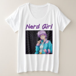 Camiseta Plus Size Nerd Girl