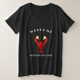 Camiseta Plus Size Nome do limão de lagosta de boas-vindas
