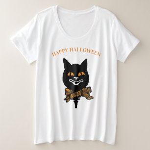 CAMISETA PLUS SIZE NOME PERSONALIZADO MAIS T-SHIRT ART NOUVEAU CAT HA