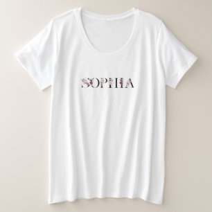 Camiseta Plus Size Nome Sophia