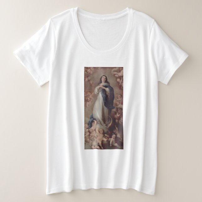 Camiseta Plus Size Nossa Senhora da Conceição Imaculada (Frente do Design)