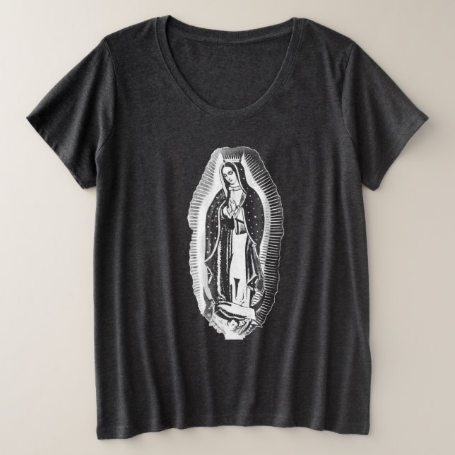 Camiseta Plus Size Nossa Senhora de Guadalupe (Frente do Design)