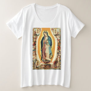 Camiseta Plus Size Nossa Senhora de Guadalupe Arte Radiante