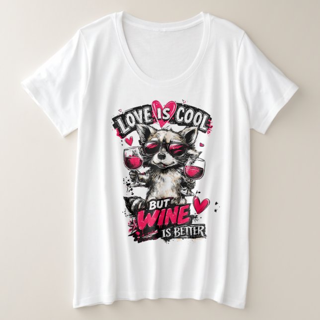 Camiseta Plus Size O amor é legal (Frente do Design)