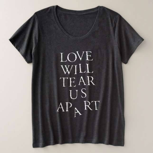 Camiseta Plus Size O Amor Nos Separará (Frente do Design)