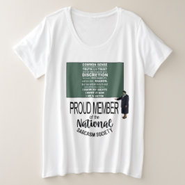 Camiseta Plus Size O aviso da morte do senso comum Citação sarcástica