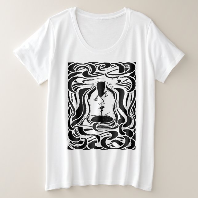 Camiseta Plus Size O Beijo (Frente do Design)