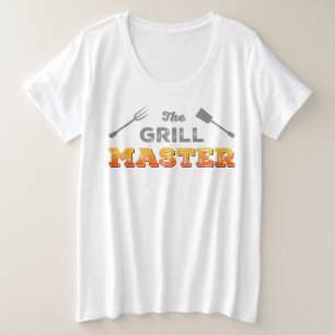 Camiseta Plus Size O CHURRASCO do Chefe do Pit Mestre do Grill