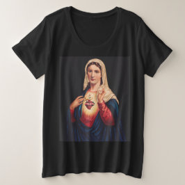 Camiseta Plus Size O Coração Imaculado de Maria