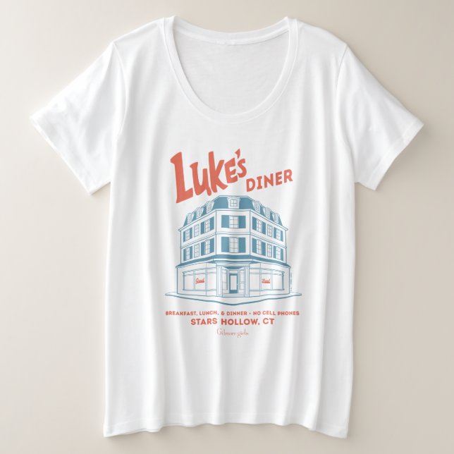 Camiseta Plus Size O Diner do Luke Stars Hollow Design (Frente do Design)
