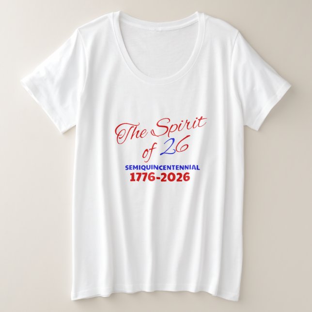 CAMISETA PLUS SIZE O ESPÍRITO DE 26 (Frente do Design)