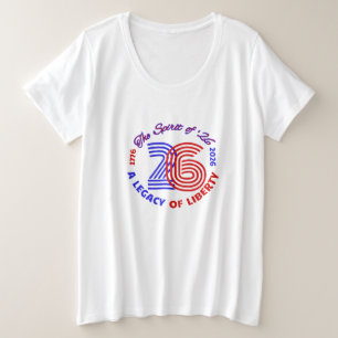 CAMISETA PLUS SIZE O ESPÍRITO DE 26 - UM LEGADO DE LIBERDADE