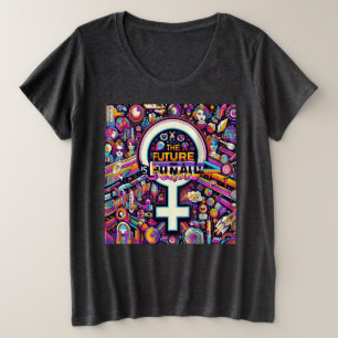 Camiseta Plus Size O futuro é básico para mulheres do tamanho mais al