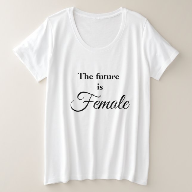 Camiseta Plus Size O futuro é feminino (Frente do Design)