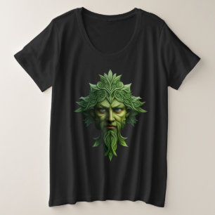 Camiseta Plus Size O Homem Verde Pagão Celta Mens Celta Wiccan