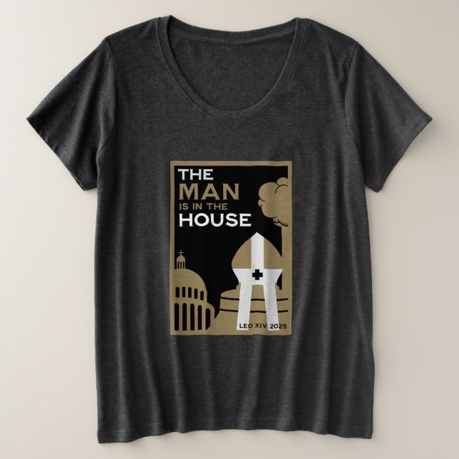 Camiseta Plus Size O Novo Papa 2025 (Frente do Design)