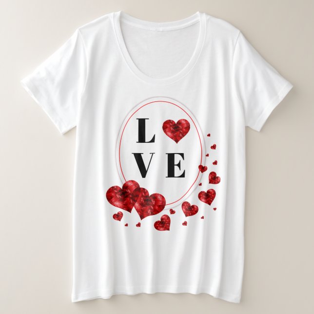 Camiseta Plus Size o poder do amor (Frente do Design)
