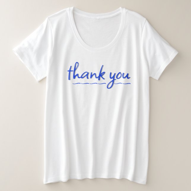 Camiseta Plus Size Obrigado (Frente do Design)