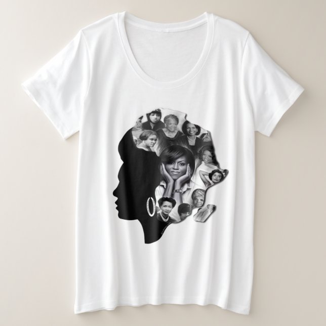 Camiseta Plus Size Obrigado Minhas Irmãs (Frente do Design)