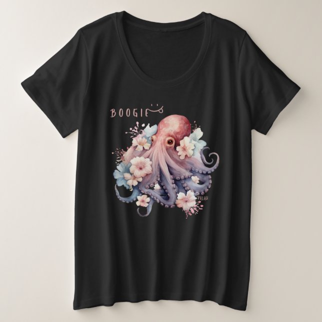 Camiseta Plus Size Octopus Palauan (Bukitang) Basic Plus T-Shirt (Frente do Design)