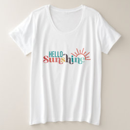 Camiseta Plus Size Olá Sunshine Summer Beach Lake