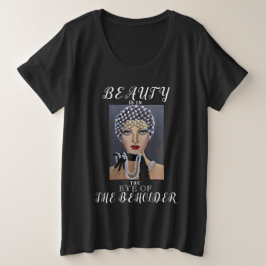 Camiseta Plus Size Olho da camisetaCamiseta Básica de Tamanho Mais Fo