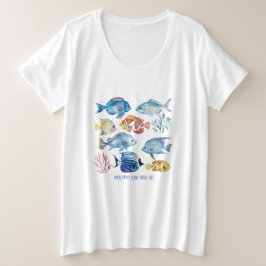 Camiseta Plus Size Onde a energia flui a energia