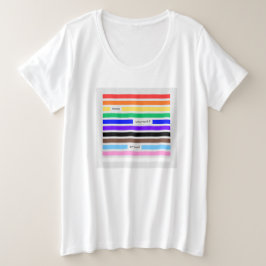 Camiseta Plus Size Orgulhe-se Orgulho Arco-íris Redação Orgulho 2026